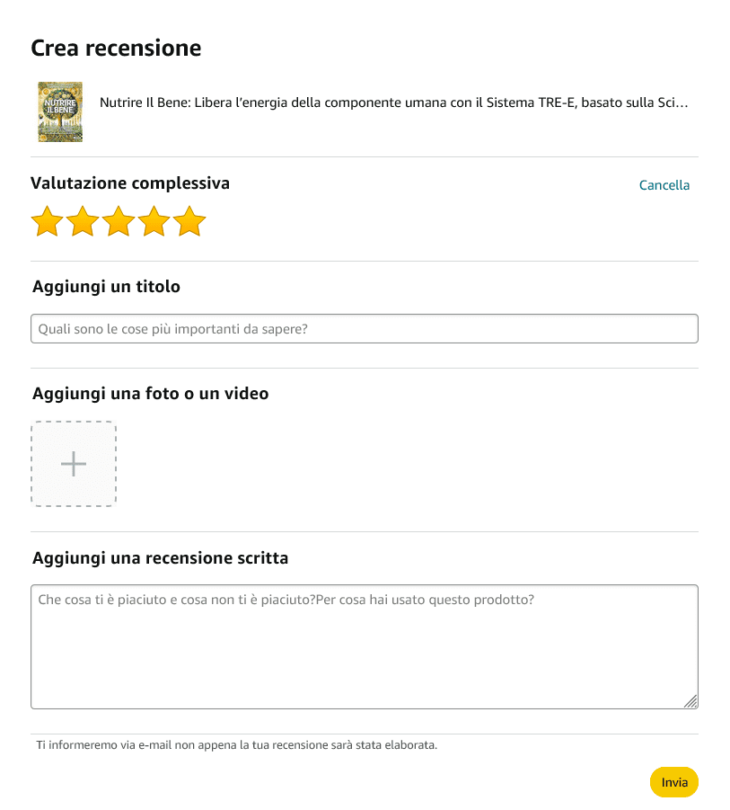 Come recensire Nutrire il Bene